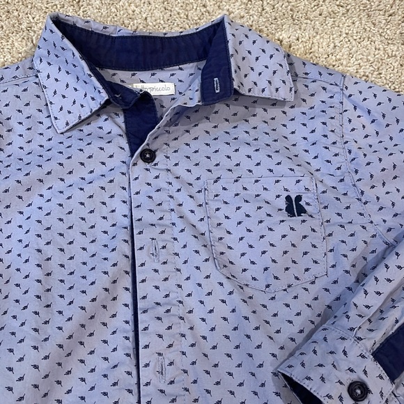 Tutto Piccolo Blue button down shirt, size 5 - Picture 2 of 4